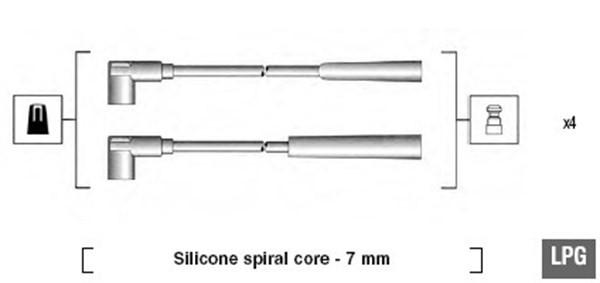 Tändkabelsats Magneti marelli 941095100582 MAGNETI MARELLI