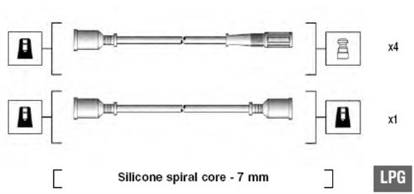 Tändkabelsats Magneti marelli 941095340585 MAGNETI MARELLI