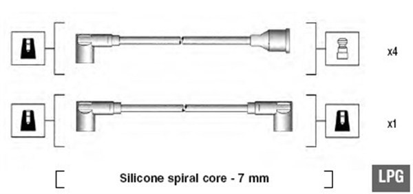 Tändkabelsats Magneti marelli 941095410587 MAGNETI MARELLI