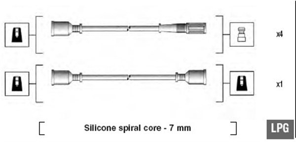 Tändkabelsats Magneti marelli 941095560596 MAGNETI MARELLI