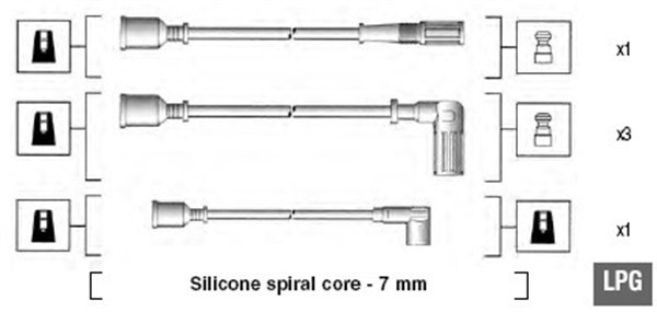 Tändkabelsats Magneti marelli 941095620602 MAGNETI MARELLI