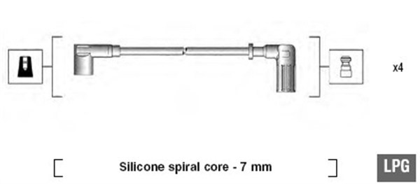 Tändkabelsats Magneti marelli 941095680607 MAGNETI MARELLI