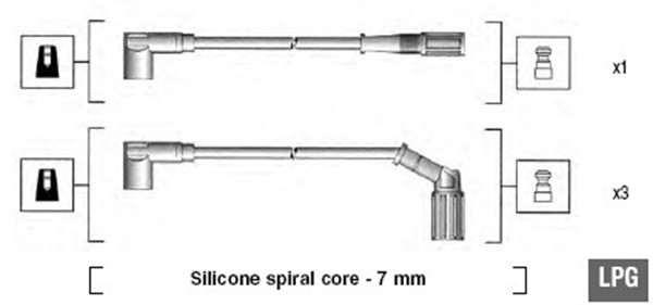 Tändkabelsats Magneti marelli 941095940632 MAGNETI MARELLI