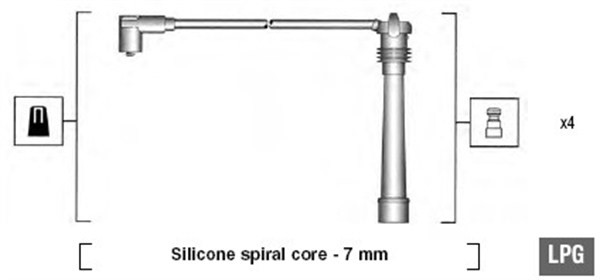 Tändkabelsats Magneti marelli 941095980634 MAGNETI MARELLI
