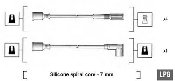 Tändkabelsats Magneti marelli 941105260649 MAGNETI MARELLI