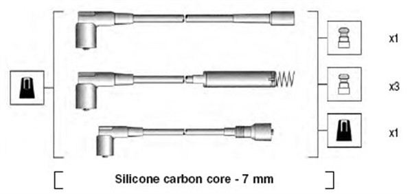 Tändkabelsats Magneti marelli 941125120666 MAGNETI MARELLI