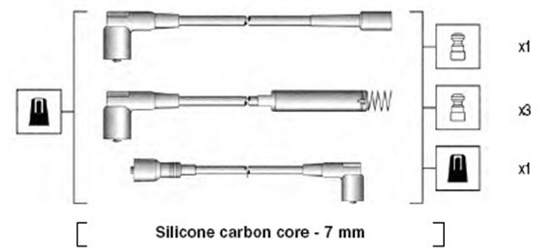 Tändkabelsats Magneti marelli 941125140668 MAGNETI MARELLI