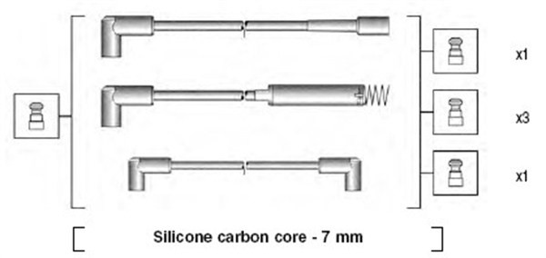 Tändkabelsats Magneti marelli 941125180672 MAGNETI MARELLI