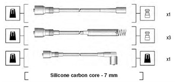 Tändkabelsats Magneti marelli 941125280680 MAGNETI MARELLI