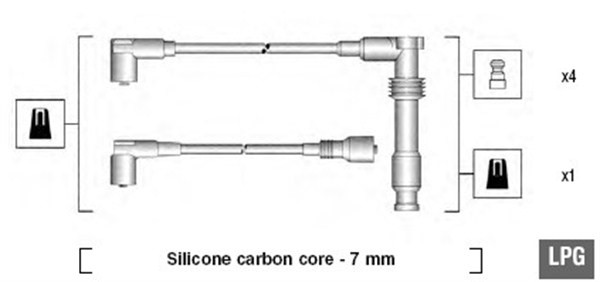 Tändkabelsats Magneti marelli 941125290681 MAGNETI MARELLI