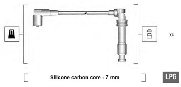 Tändkabelsats Magneti marelli 941125310683 MAGNETI MARELLI