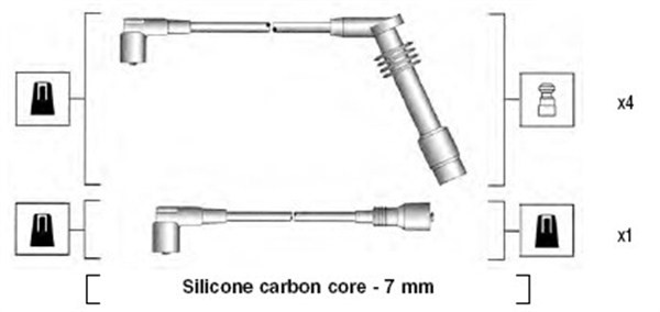 Tändkabelsats Magneti marelli 941125380688 MAGNETI MARELLI