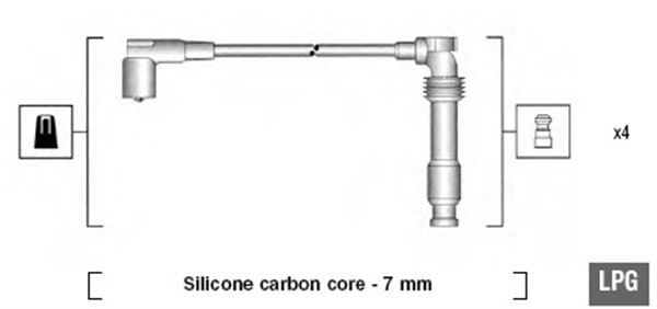 Tändkabelsats Magneti marelli 941125390689 MAGNETI MARELLI