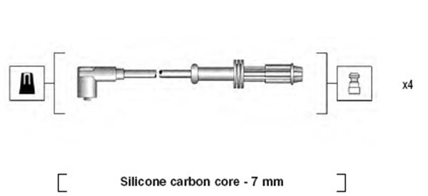 Tändkabelsats Magneti marelli 941135130701 MAGNETI MARELLI