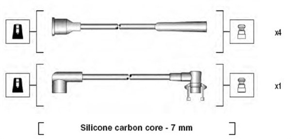 Tändkabelsats Magneti marelli 941145160713 MAGNETI MARELLI