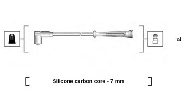 Tändkabelsats Magneti marelli 941145350732 MAGNETI MARELLI