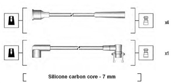 Tändkabelsats Magneti marelli 941145360733 MAGNETI MARELLI