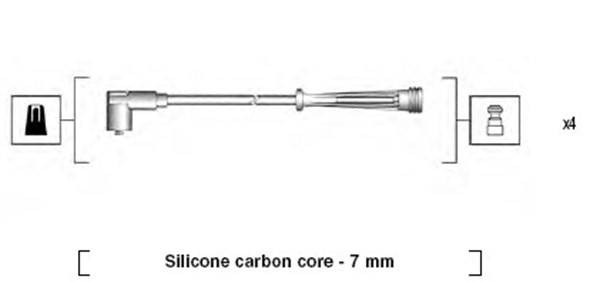 Tändkabelsats Magneti marelli 941145380735 MAGNETI MARELLI
