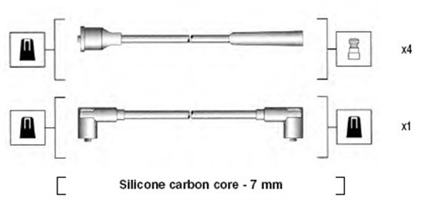Tändkabelsats Magneti marelli 941155110747 MAGNETI MARELLI