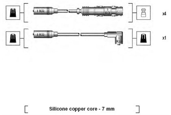 Tändkabelsats Magneti marelli 941175160757 MAGNETI MARELLI