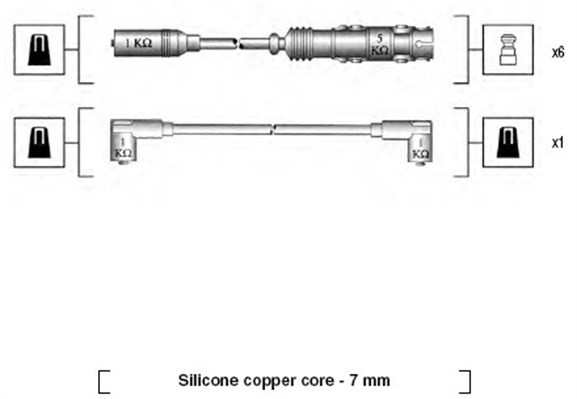 Tändkabelsats Magneti marelli 941175180759 MAGNETI MARELLI