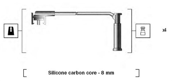 Tändkabelsats Magneti marelli 941185270781 MAGNETI MARELLI