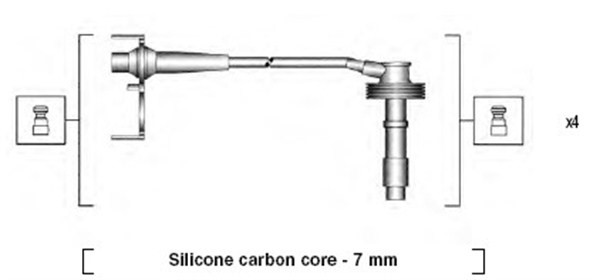 Tändkabelsats Magneti marelli 941215150800 MAGNETI MARELLI