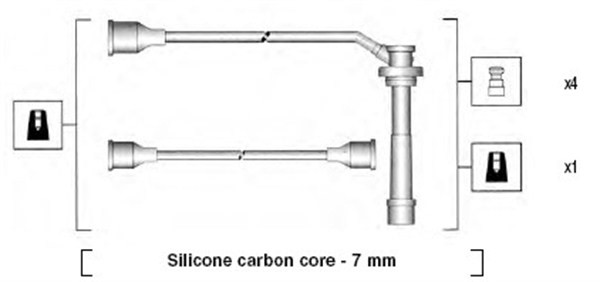 Tändkabelsats Magneti marelli 941285080844 MAGNETI MARELLI