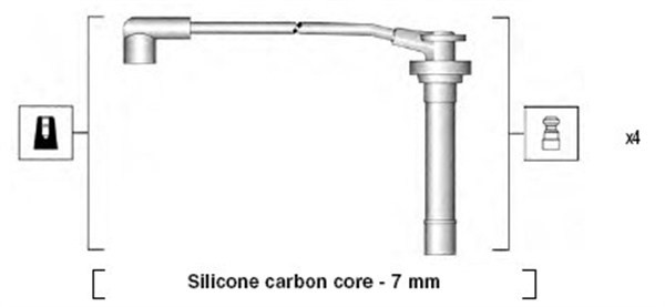 Tändkabelsats Magneti marelli 941295060855 MAGNETI MARELLI