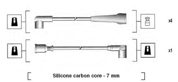 Tändkabelsats Magneti marelli 941295070856 MAGNETI MARELLI