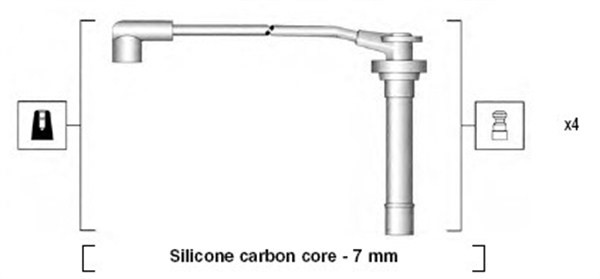 Tändkabelsats Magneti marelli 941295130859 MAGNETI MARELLI