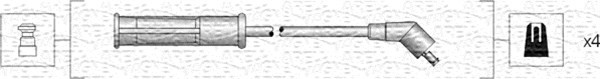 Tändkabelsats Magneti marelli 941318111002 MAGNETI MARELLI