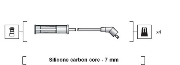 Tändkabelsats Magneti marelli 941318111002 MAGNETI MARELLI