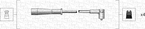 Tändkabelsats Magneti marelli 941318111130 MAGNETI MARELLI