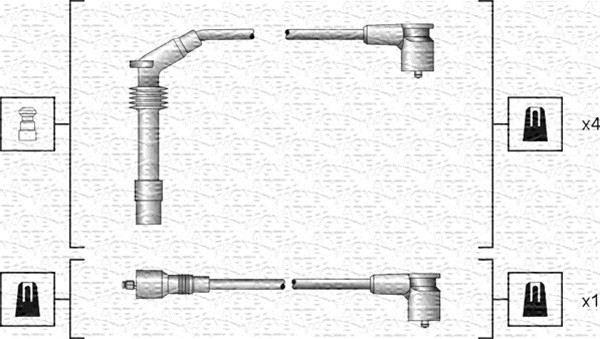 Tändkabelsats Magneti marelli 941318111140 MAGNETI MARELLI
