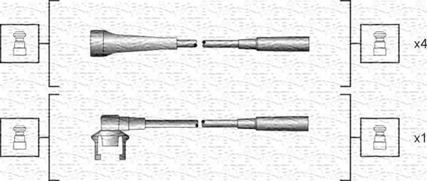Tändkabelsats Magneti marelli 941318111145 MAGNETI MARELLI