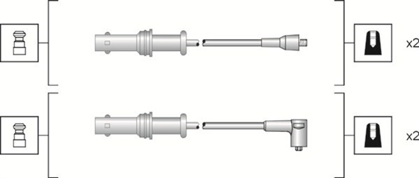 Tändkabelsats Magneti marelli 941318111152 MAGNETI MARELLI