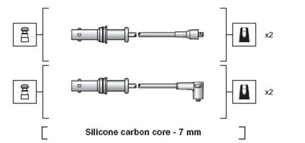 Tändkabelsats Magneti marelli 941318111152 MAGNETI MARELLI