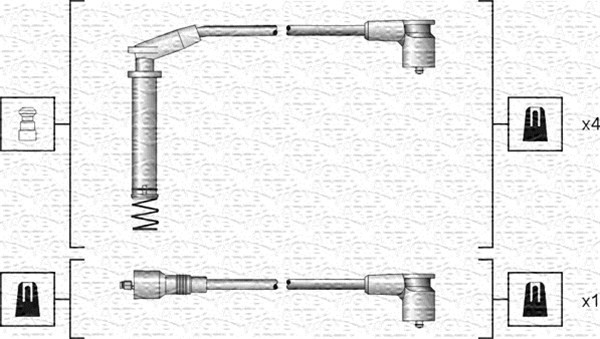 Tändkabelsats Magneti marelli 941318111154 MAGNETI MARELLI