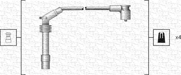Tändkabelsats Magneti marelli 941318111159 MAGNETI MARELLI