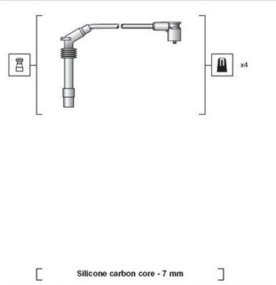 Tändkabelsats Magneti marelli 941318111159 MAGNETI MARELLI