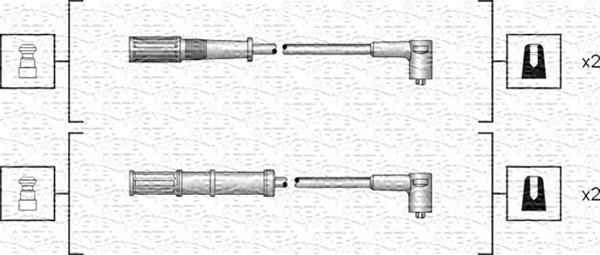 Tändkabelsats Magneti marelli 941318111161 MAGNETI MARELLI