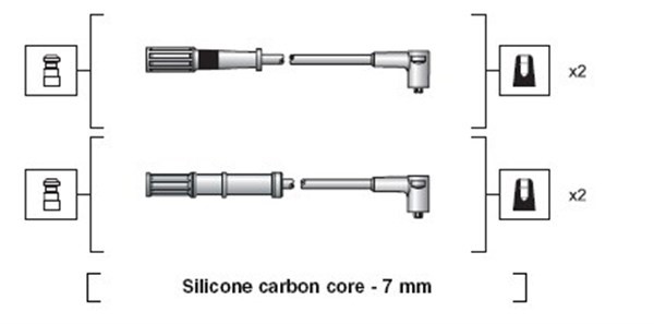 Tändkabelsats Magneti marelli 941318111161 MAGNETI MARELLI
