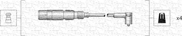 Tändkabelsats Magneti marelli 941318111164 MAGNETI MARELLI