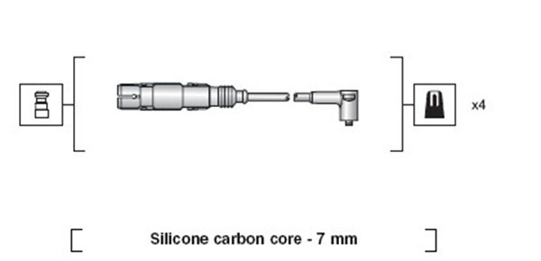 Tändkabelsats Magneti marelli 941318111164 MAGNETI MARELLI
