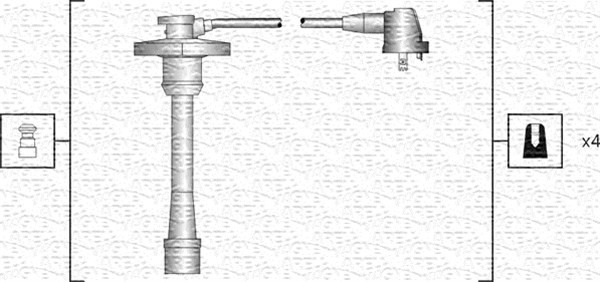 Tändkabelsats Magneti marelli 941318111188 MAGNETI MARELLI
