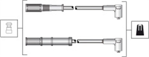 Tändkabelsats Magneti marelli 941318111301 MAGNETI MARELLI