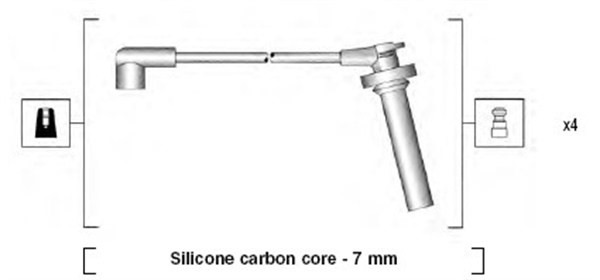 Tändkabelsats Magneti marelli 941325070900 MAGNETI MARELLI
