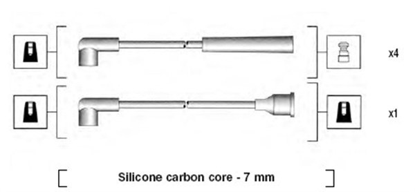 Tändkabelsats Magneti marelli 941325120904 MAGNETI MARELLI