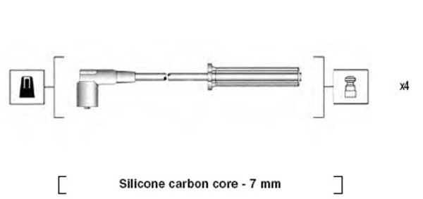 Tändkabelsats Magneti marelli 941365100933 MAGNETI MARELLI